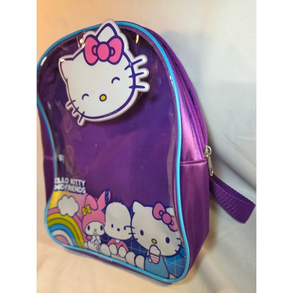 Sanrio Hello Kitty and Friends Purple Mini Backpack Clear Front Mirror 2022